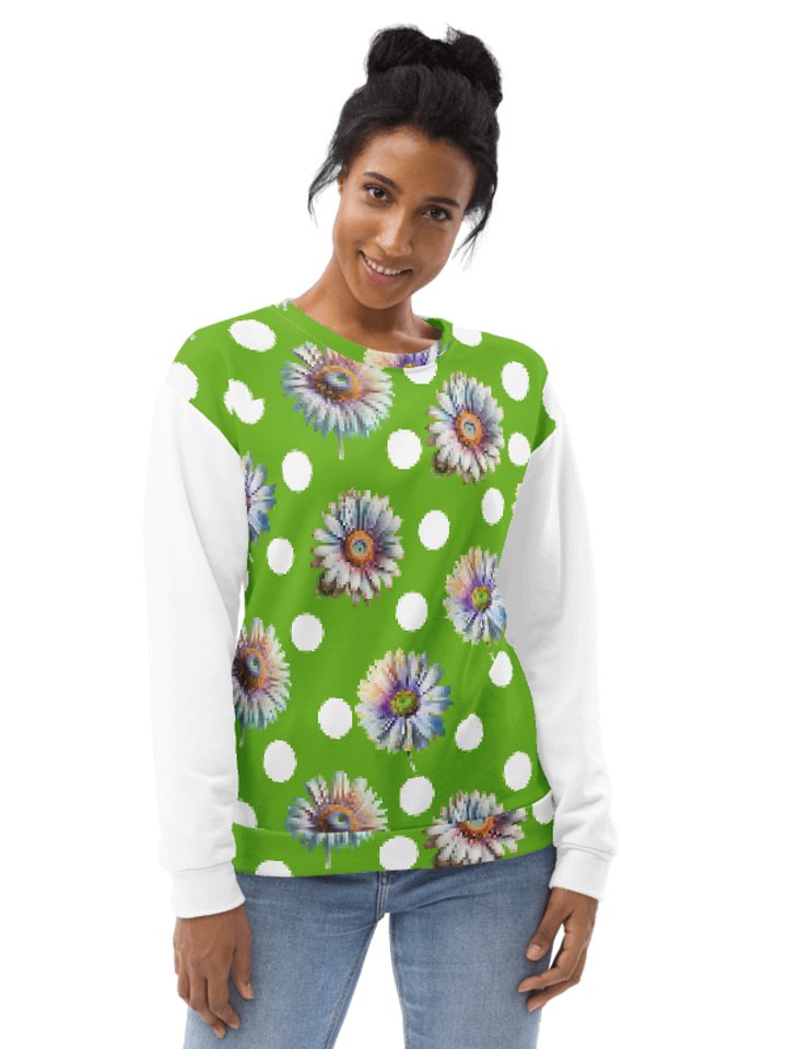 Daisy Dots - Lime Green Sweatshirt product image (1)