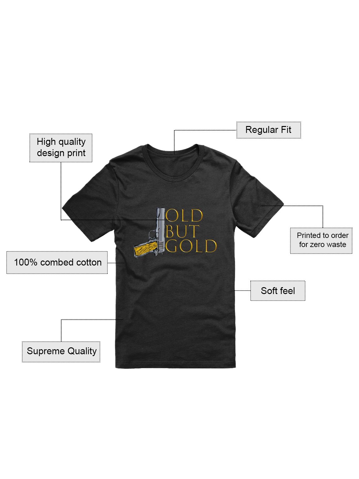 1911 Golden Gun Vintage T-Shirt product image (6)