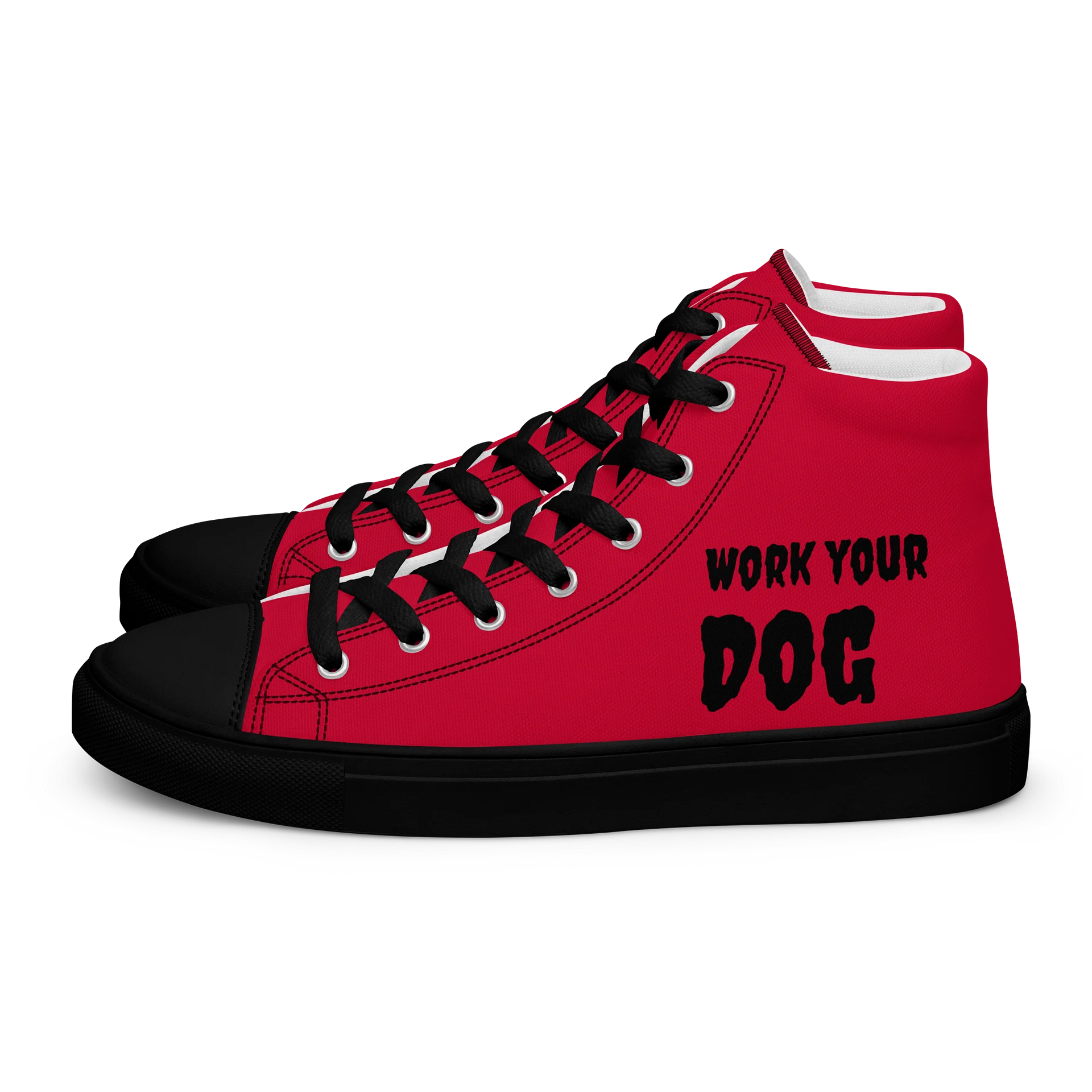 WORK YOUR DOG — Retro Graphic Women's High-Top Sneakers product image (1)
