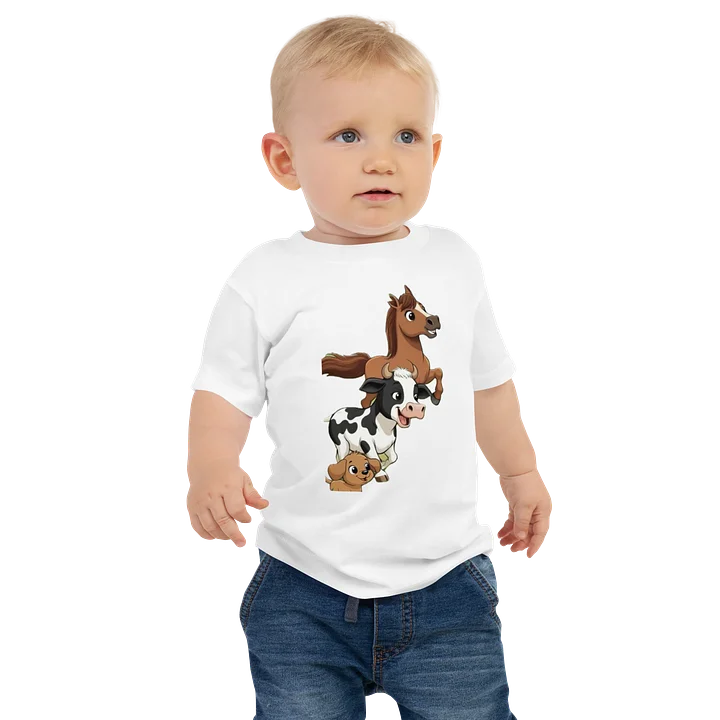 Cute Farm Animal Stack Baby Tee product image (1)
