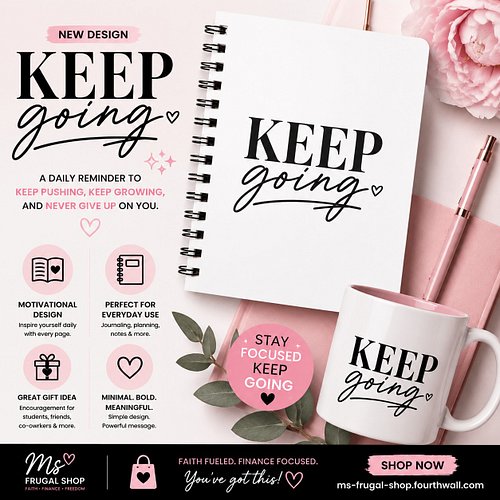 Explore our bespoke Keep Going Spiral Notebook, expertly crafted for note-taking, journaling, and other writing pursuits. Ava...