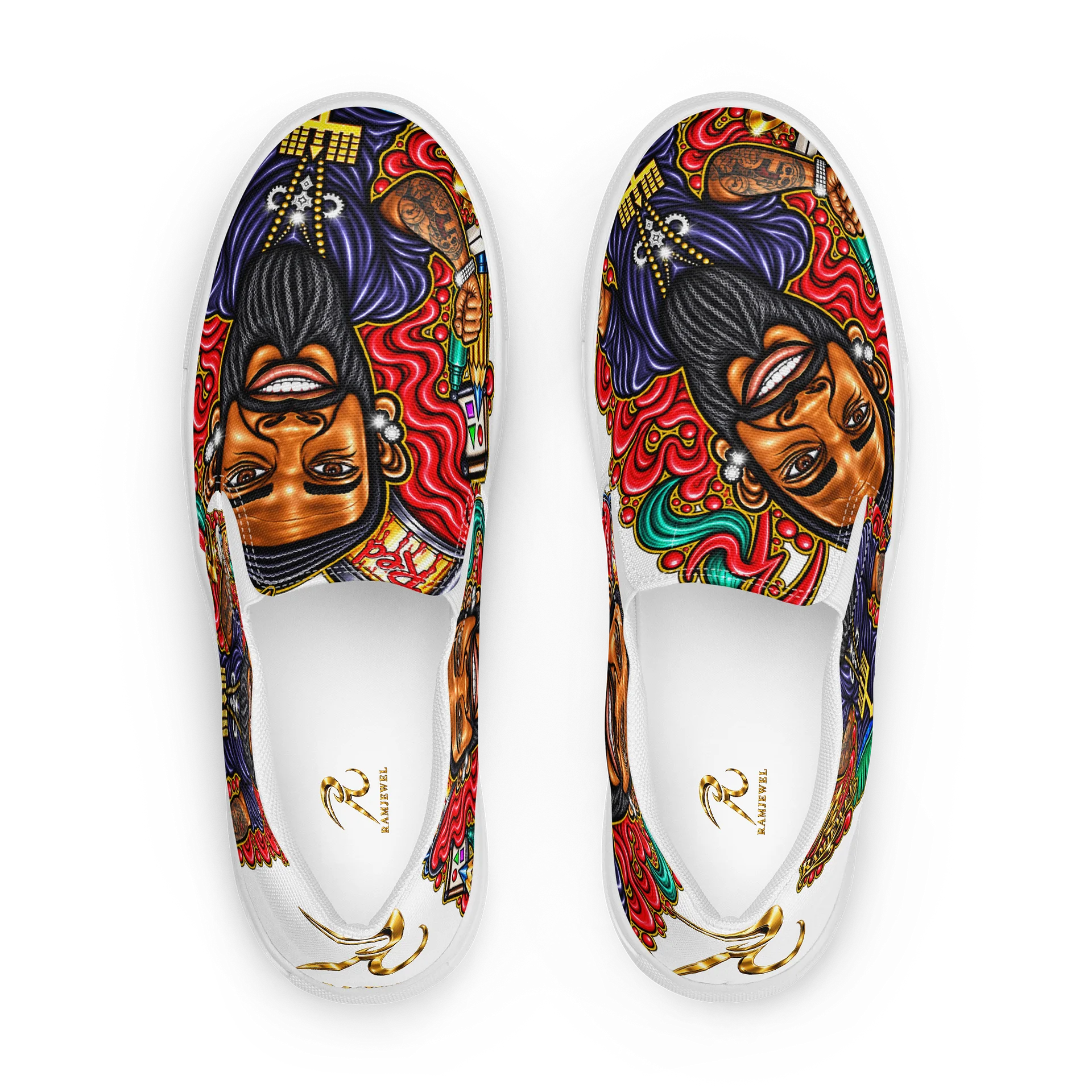 Men’s Caricature Slip-On Canvas Shoes product image (1)