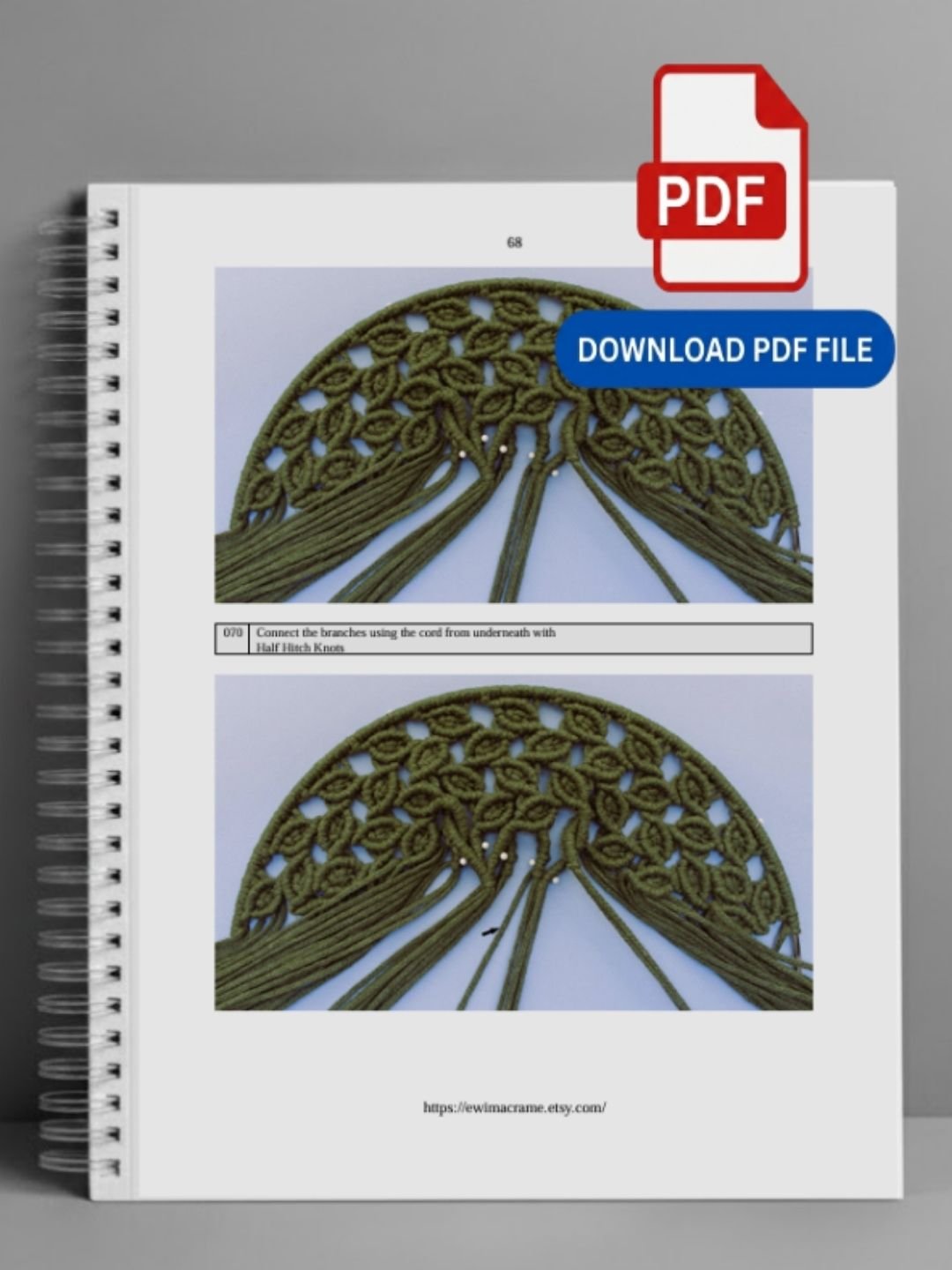 Macrame Tree of Life Wall Hanging — Photo Tutorial product image (4)