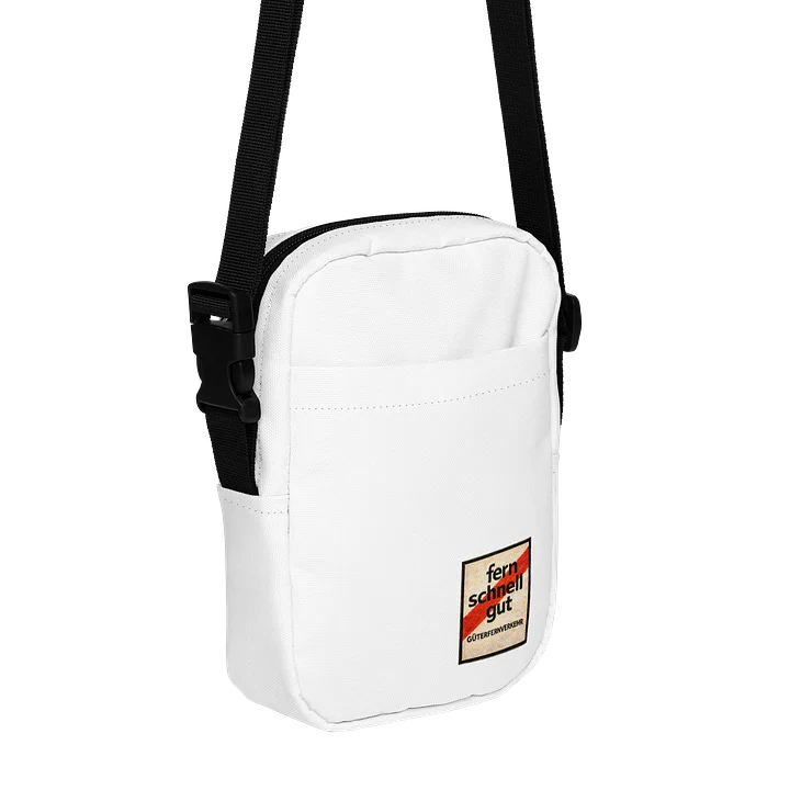 Utility Crossbody Bag “Fern Schnell Gut” – Vintage Rail Freight Design product image (1)