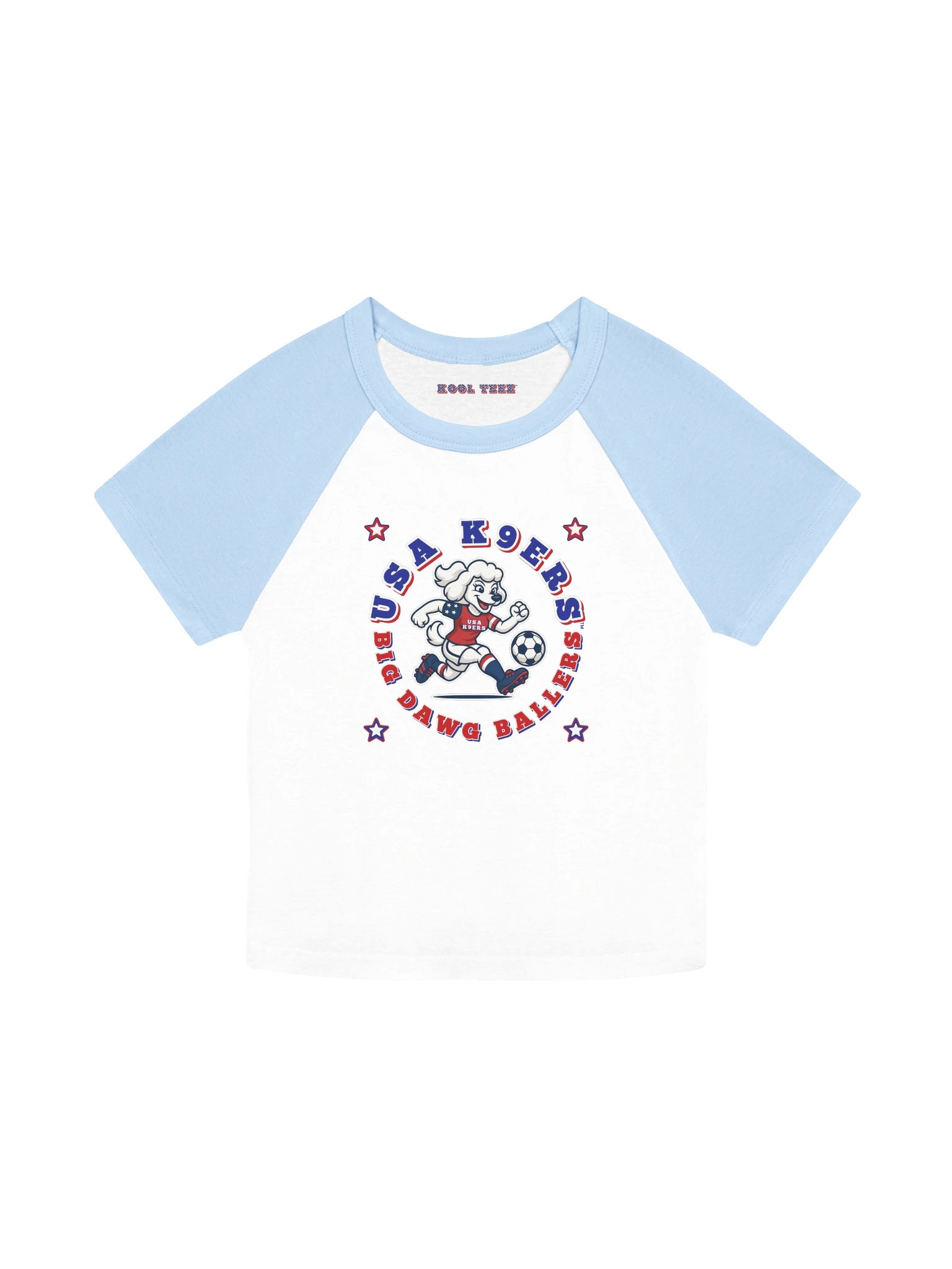 USA K9ERS White Poodle Soccer Micro Tee product image (3)