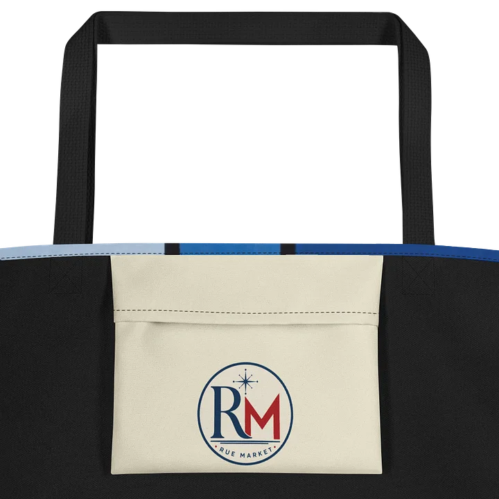 Blue Grid Abstract Tote Bag product image (2)