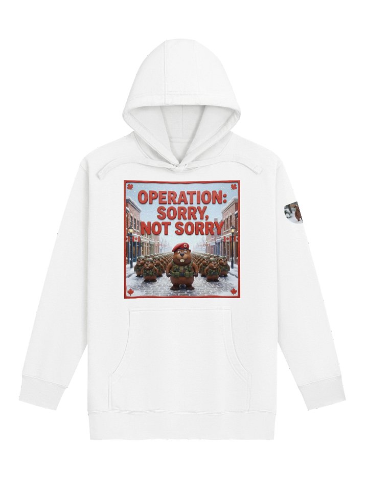Operation: Sorry | Beaver Army Premium Hoodie (White) product image (1)
