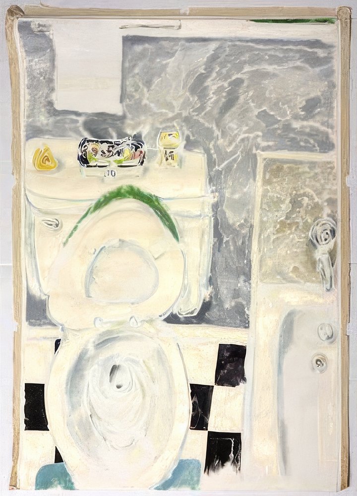 Toilet (1987) (58" x 75") Rolled Canvas Original product image (1)