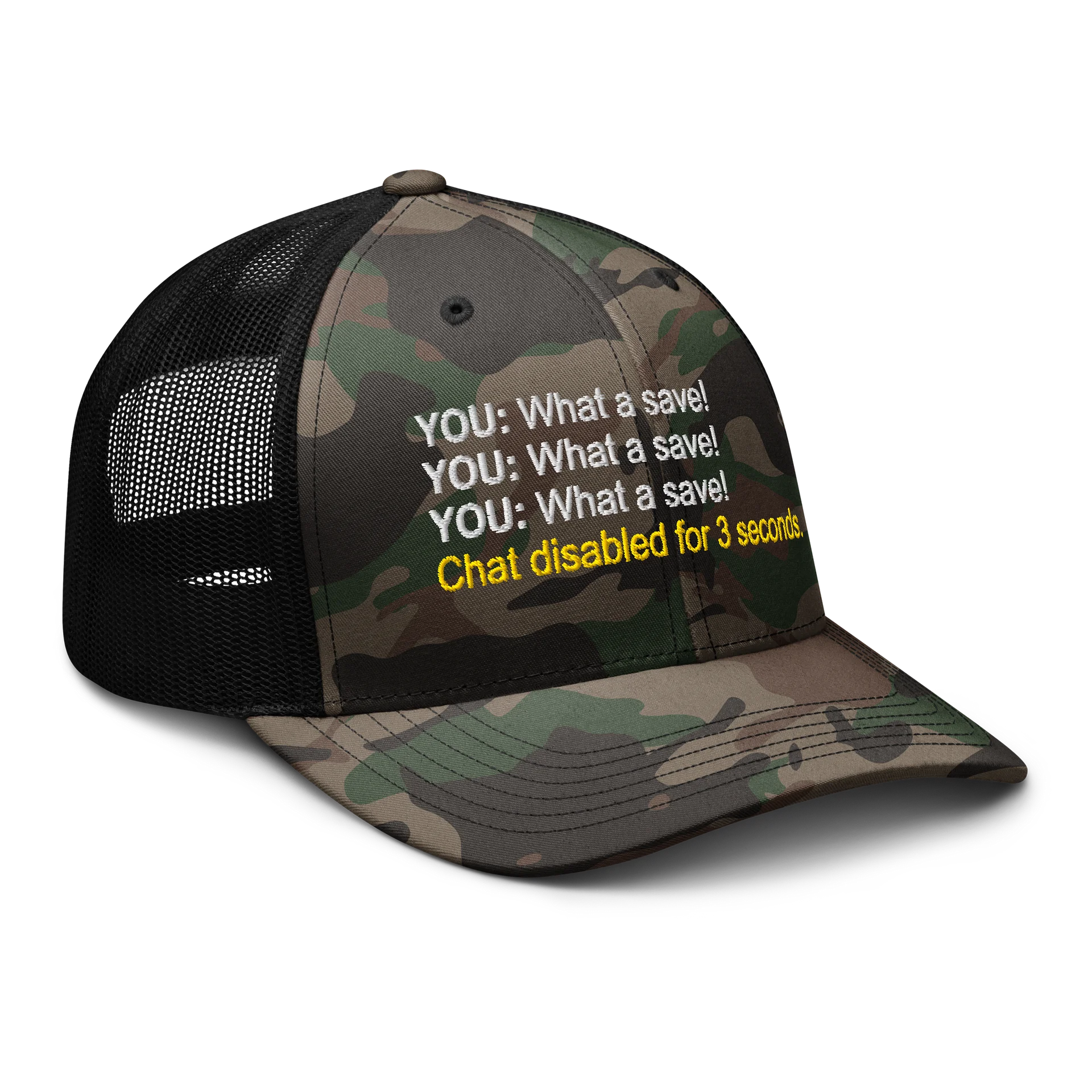 What A Save Camo Trucker Hat product image (8)