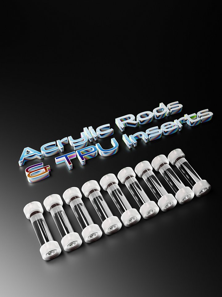 Acrylic Rods and TPU Bushings (x9 each) product image (1)