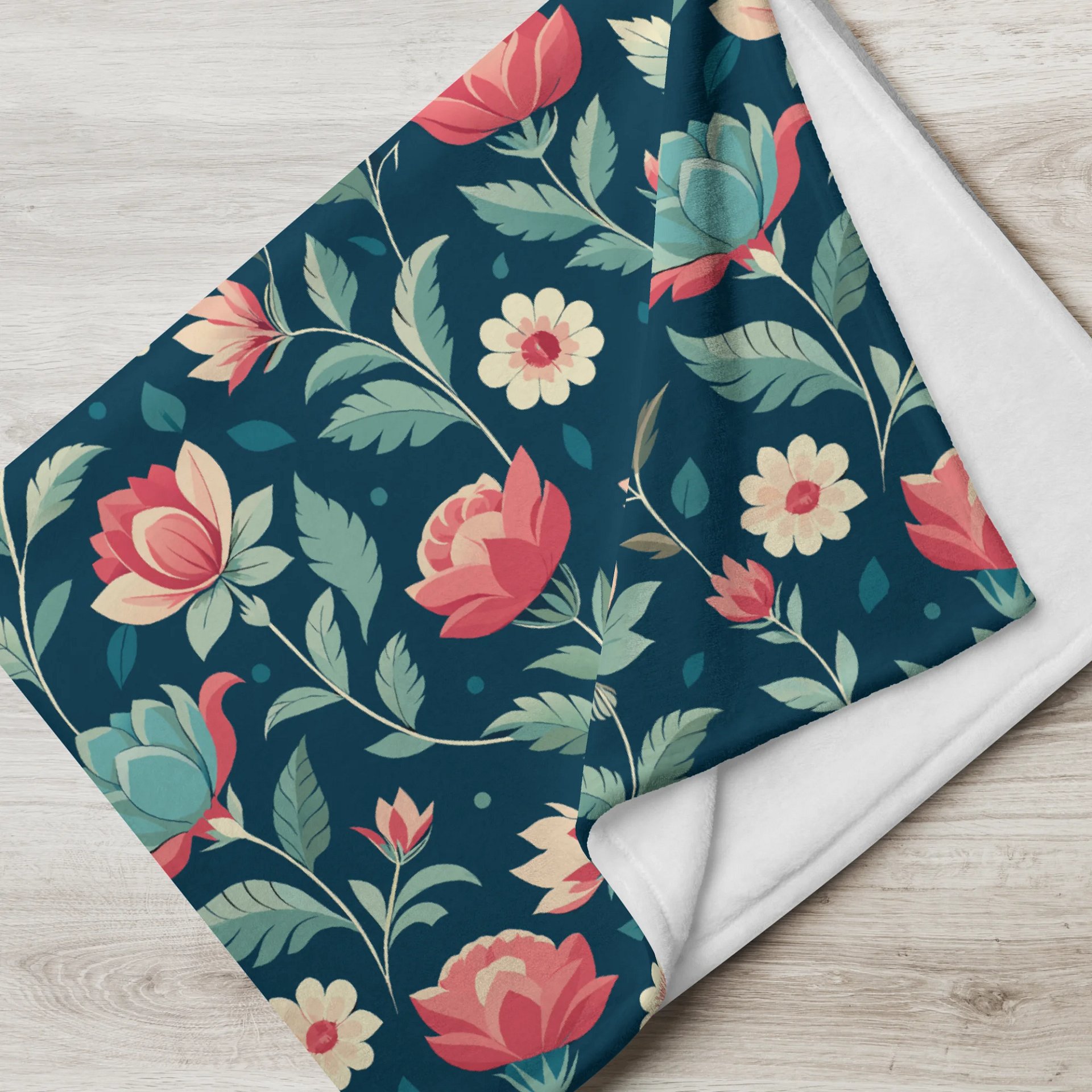 Elegant Floral Pattern Throw Blanket for Unique Home Decor product image (7)