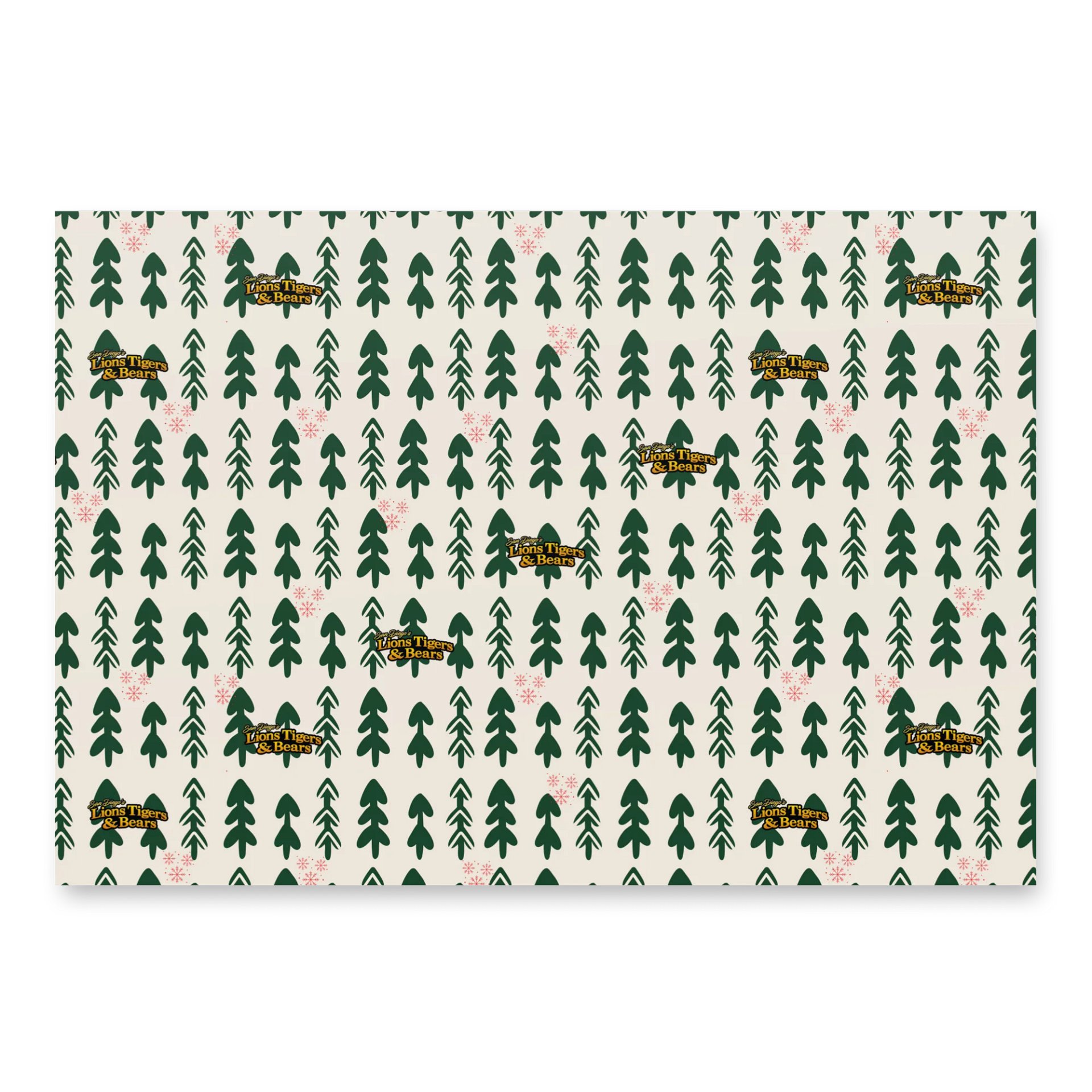 Lions Tigers and Bears Christmas Wrapping Paper Pack 2 product image (1)