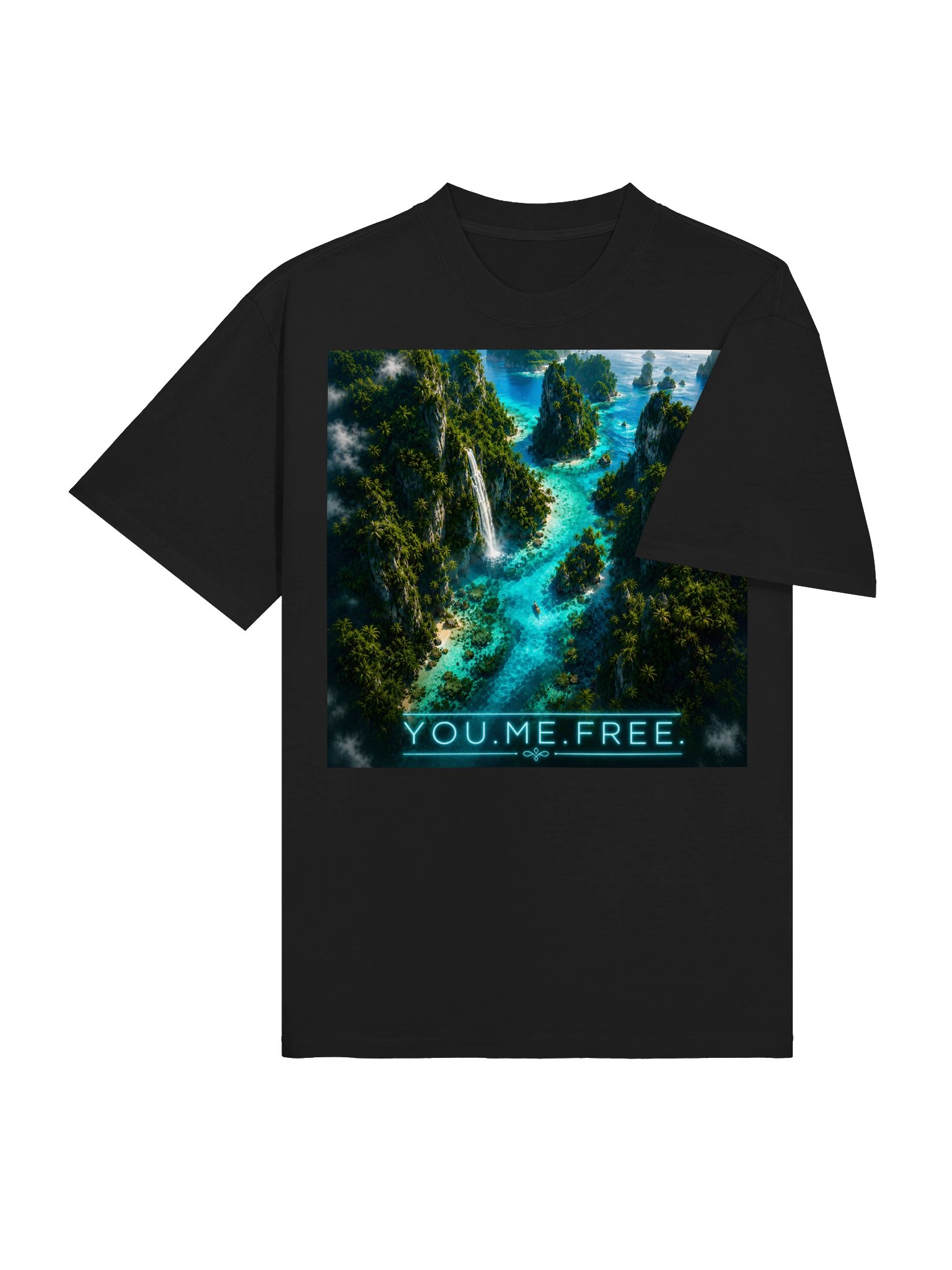 YOU.ME.FREE. Tropical Paradise T-Shirt | Unisex Oversized Travel Gift for Wanderlust Travelers product image (5)