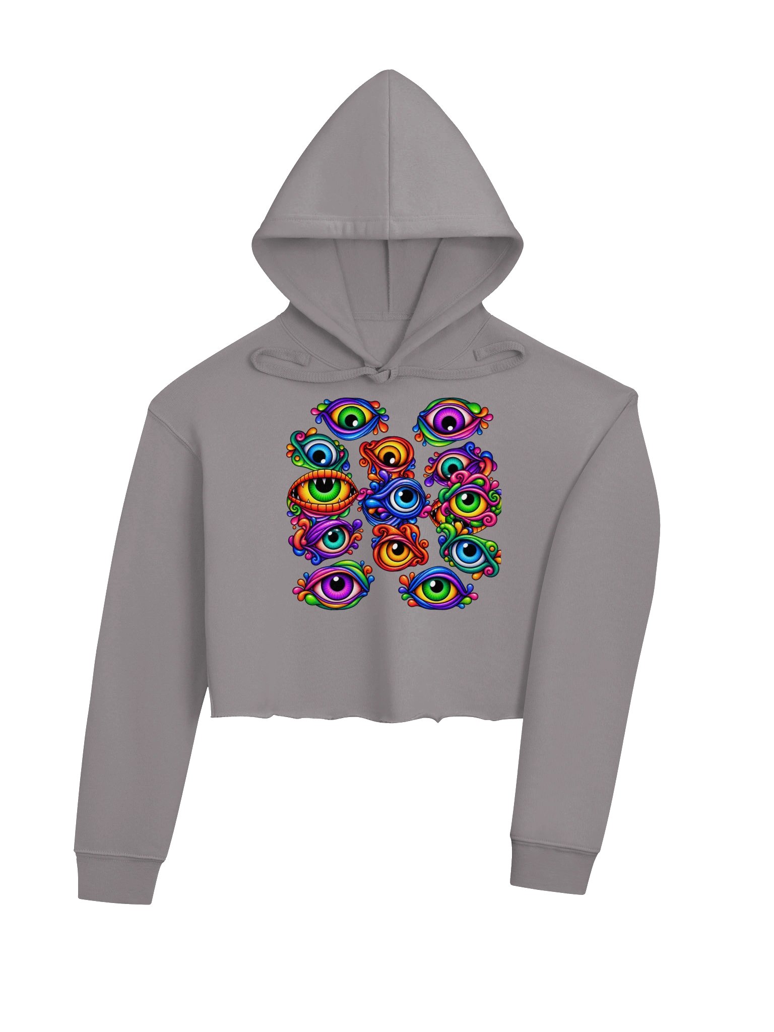 Psychedelic Eye Monster Crop Hoodie product image (4)