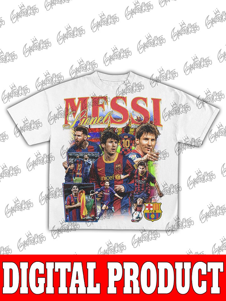 Lionel Messi Career Collage Vintage Football Legend Bootleg Graphic product image (2)