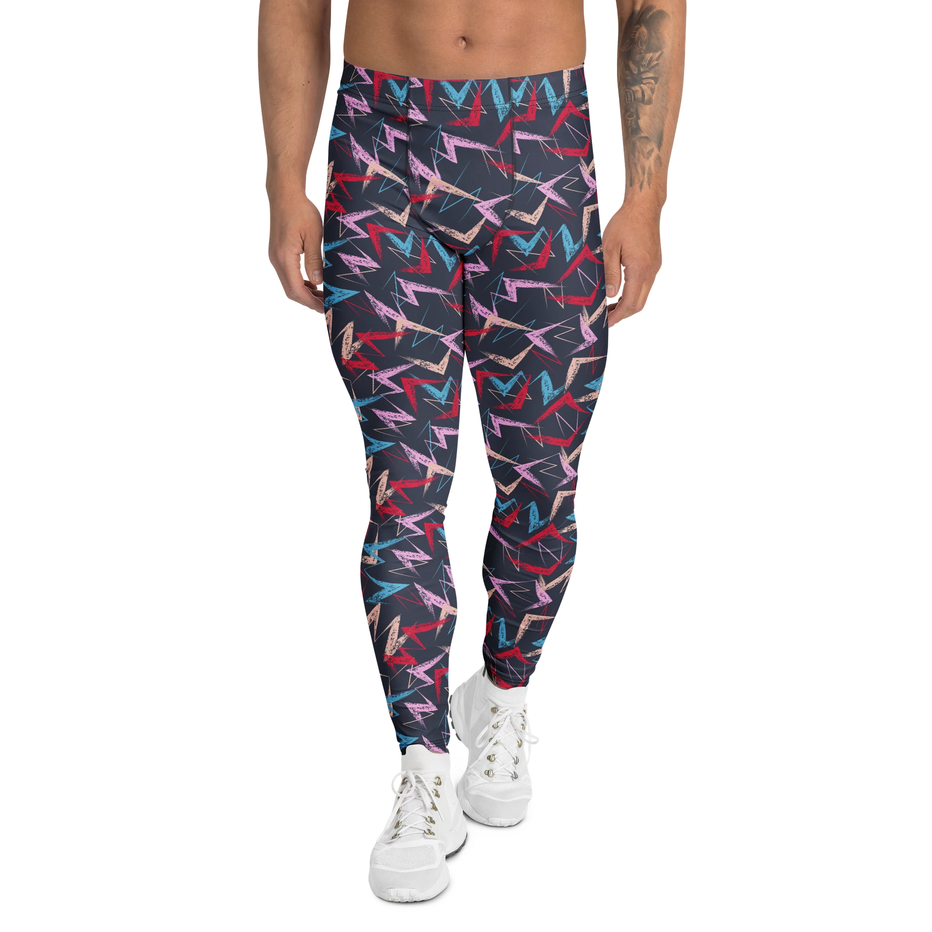 Edgy Bold Grunge Paint Stroke Men's Leggings product image (1)
