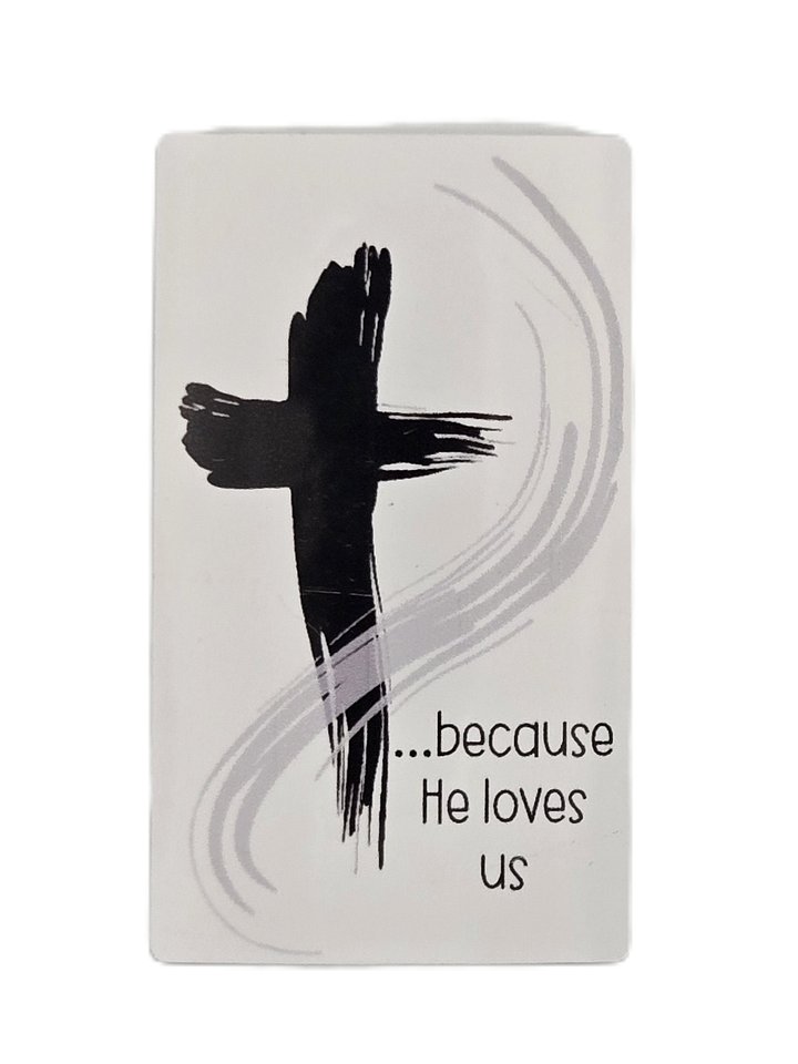 Because He loves us Cross sticker (small) product image (1)