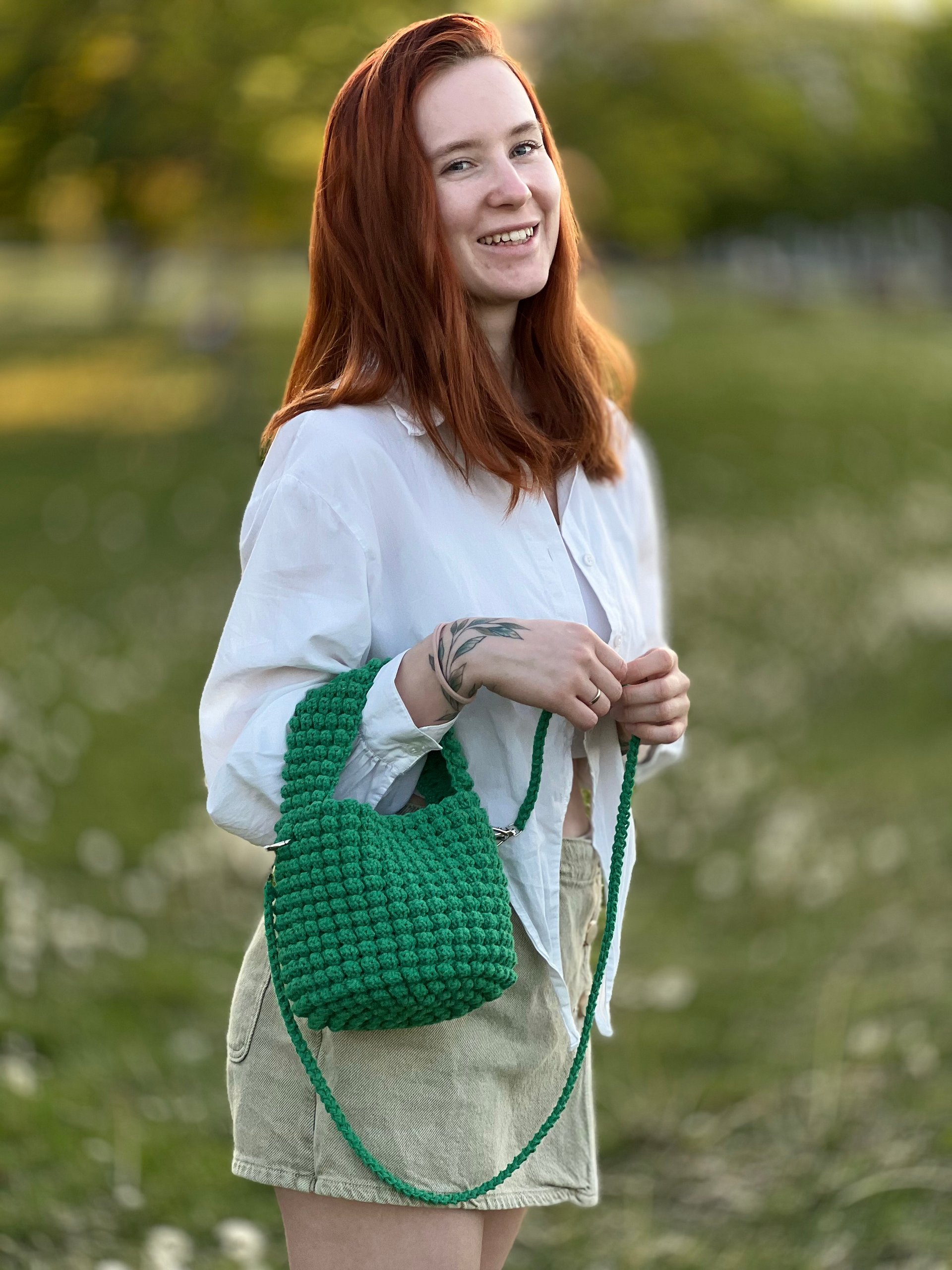 Crochet Pattern Green Pea Bag (PDF Pattern and YT English Video Tutorial) product image (3)