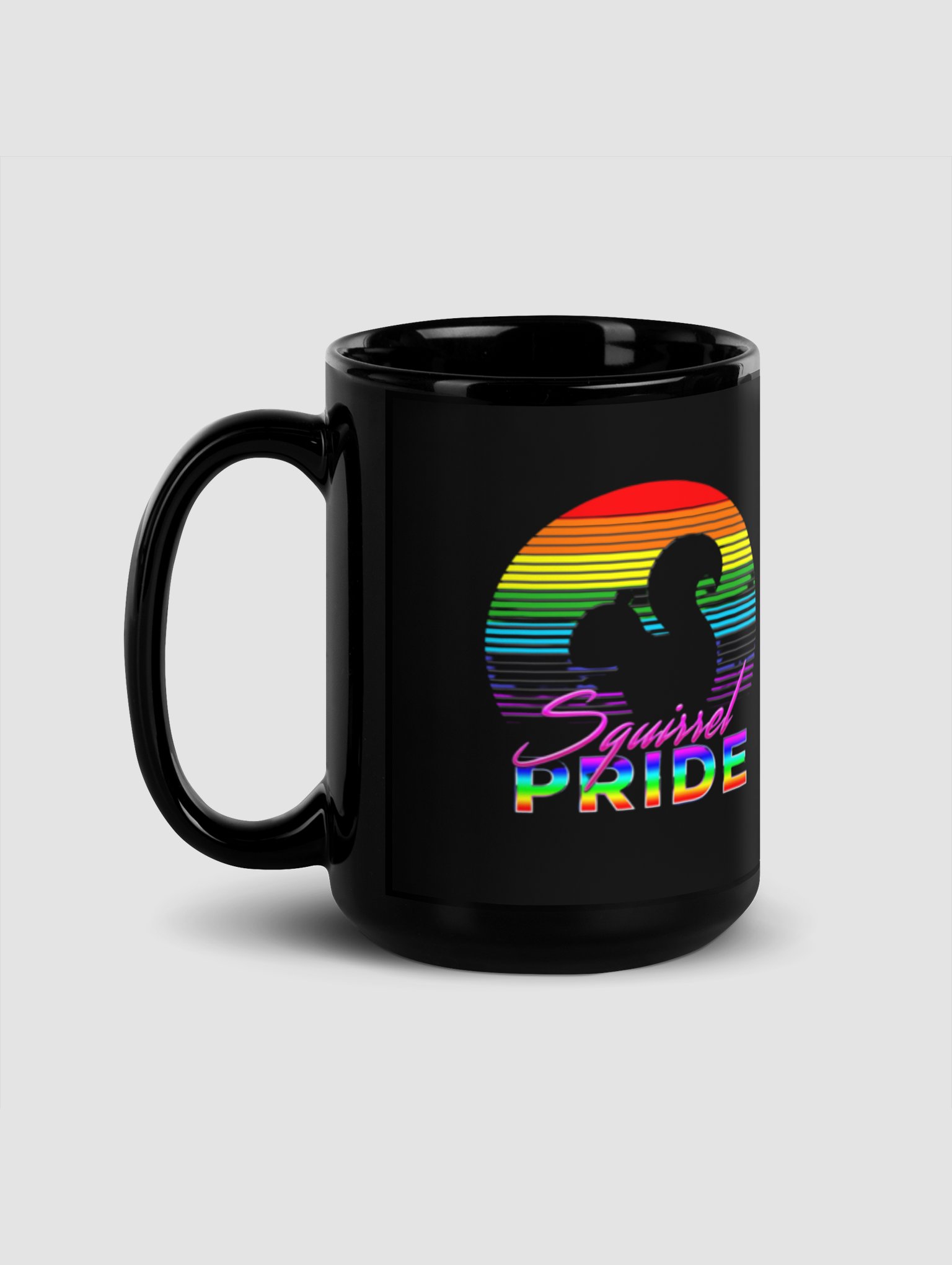 Squirrel Pride 15oz Black Mug product image (1)