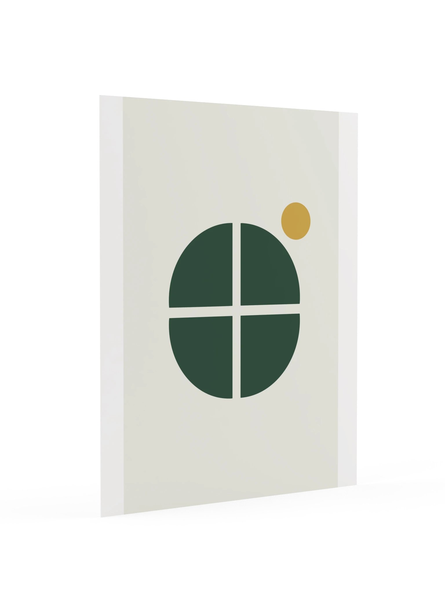 Green Mid Century Circle Print | Modern Bathroom Wall Art product image (4)
