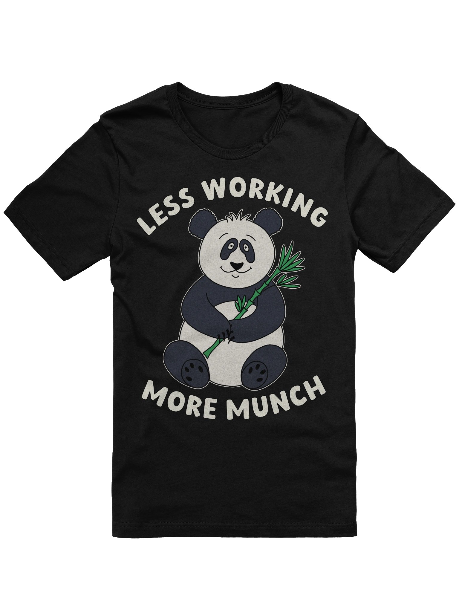 Less Working More Munch Panda Unisex T-shirt product image (1)