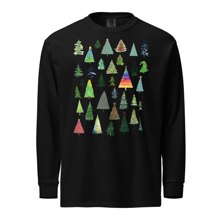 Christmas Tree Collage Adult Long-Sleeve T-Shirt product image (1)