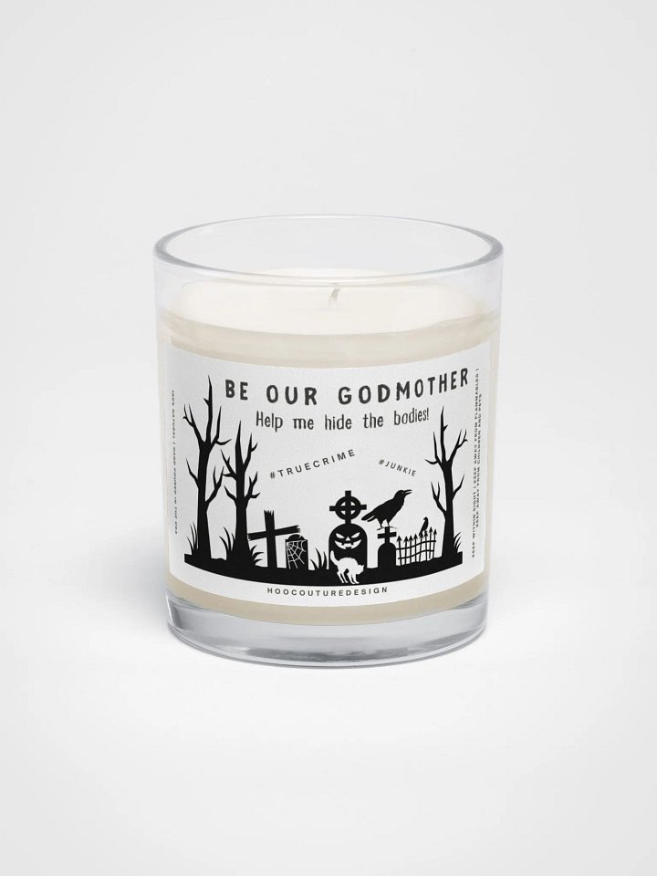 Funny goth gift for a godmother - True-crime - Soy wax vegan candle product image (2)