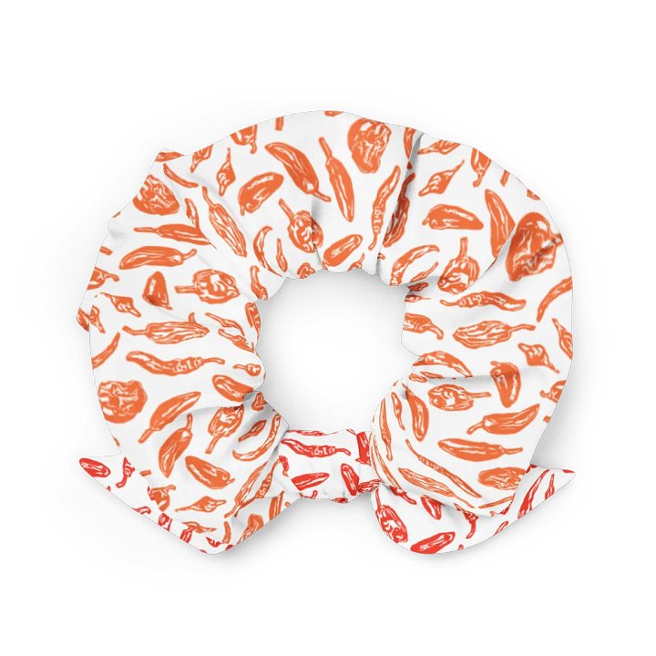 Pep Scrunchie in Orange n' white product image (2)