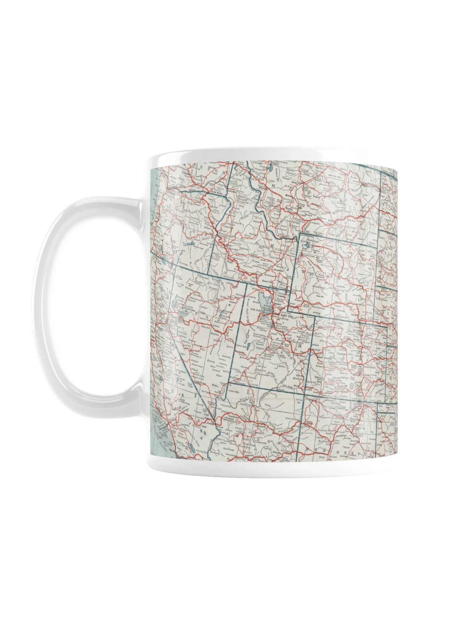 Vintage US Route Map Mug product image (1)