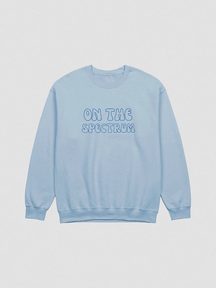 ON THE SPECTRUM OUTLINE (lg. design, royal thread) embroidered crewneck product image (2)