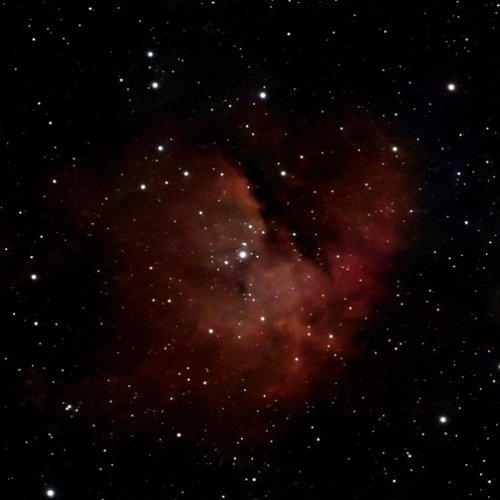 🔭 Seestar s30 PRO
👾Pacman Nebula
📍Bortle 1 (Starfront - Rockwood, TX) 
🌑New Moon 
⏱️ 70 mins
🎯Alt-Az 
⚙️10s
🤖AI denoised in S...