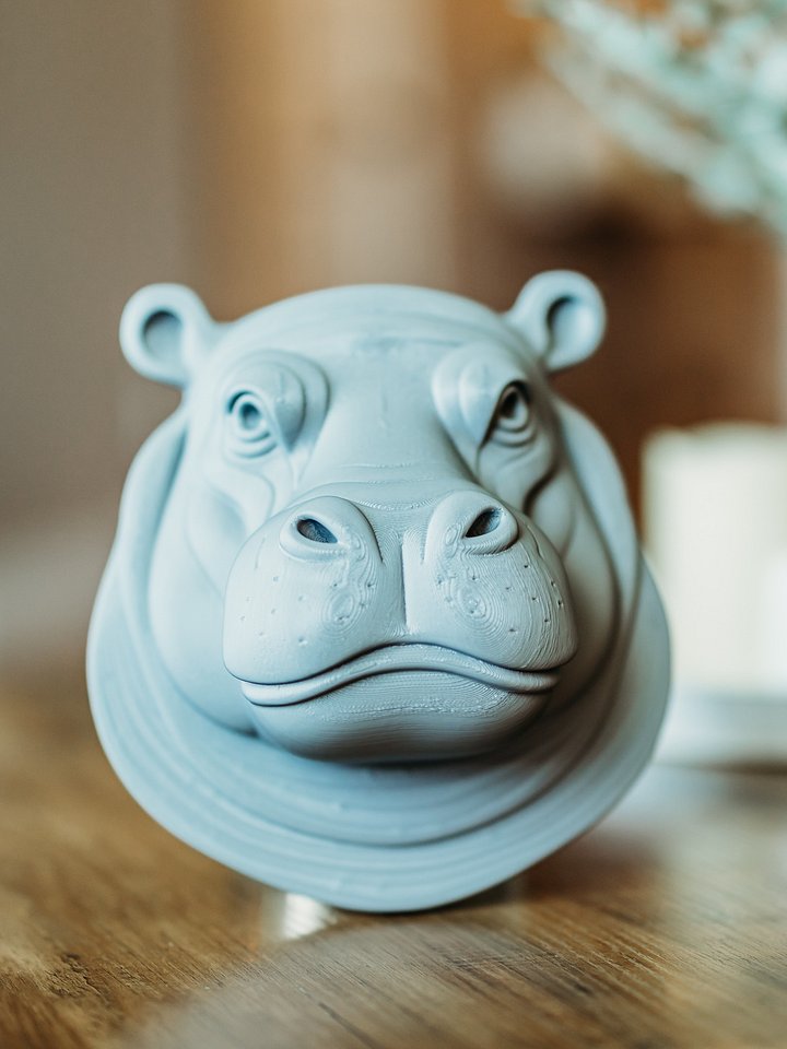 Wall Mounted Hippo Head - 3D Printed product image (2)