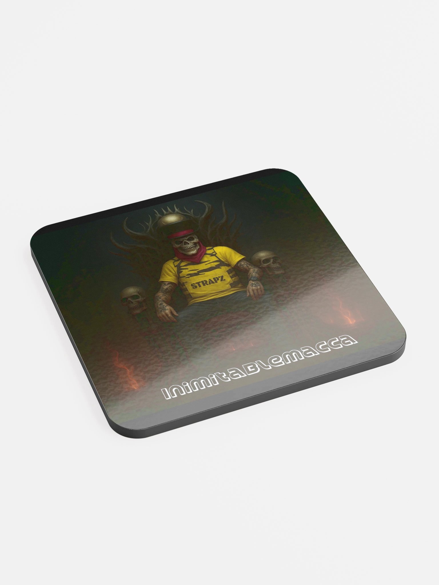Macca on Throne Cork Coaster product image (2)