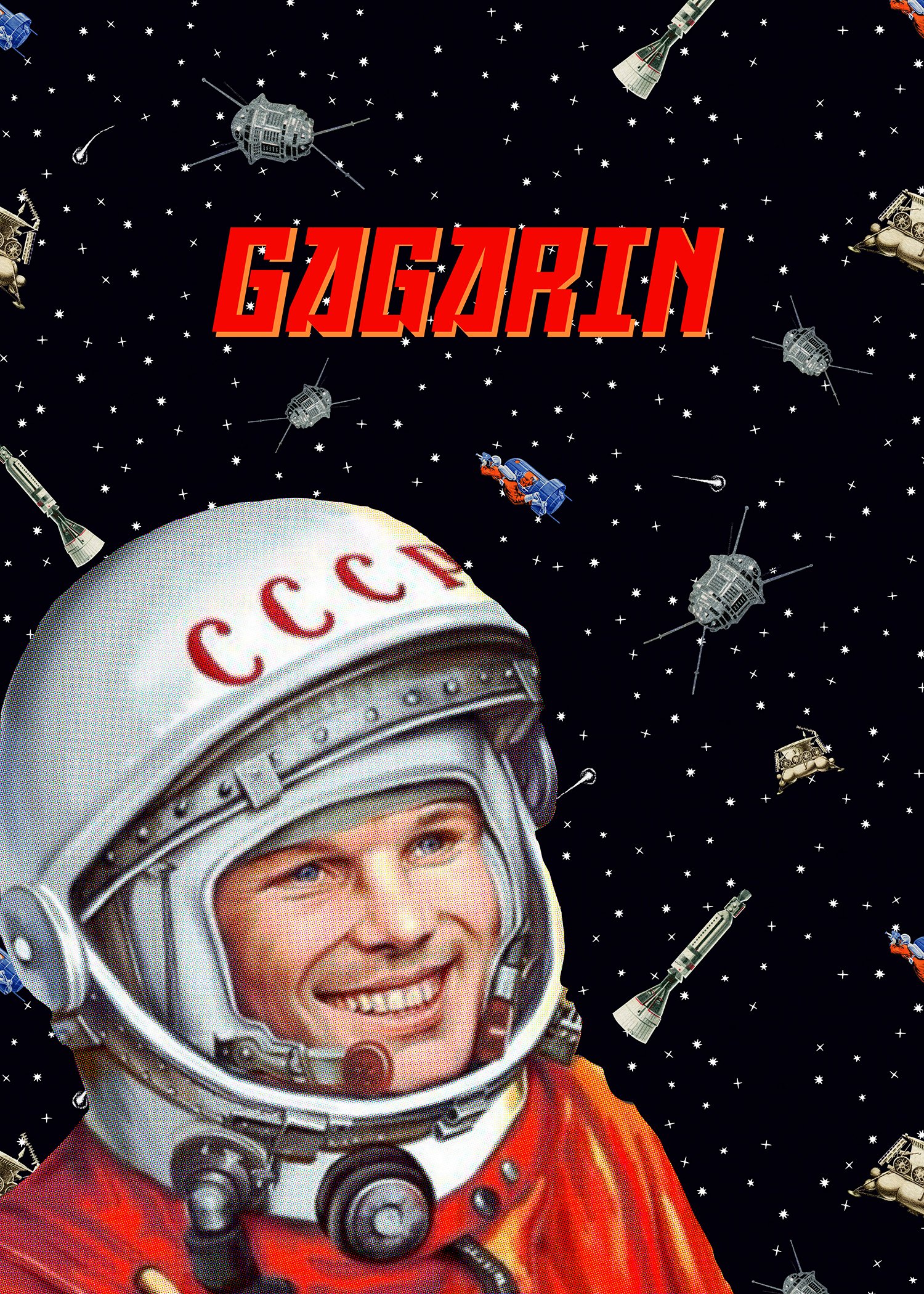 Soviet space, Gagarin, USSR — Soviet vintage space art poster, soviet poster, propaganda poster, soviet retro space, space wall art product image (4)