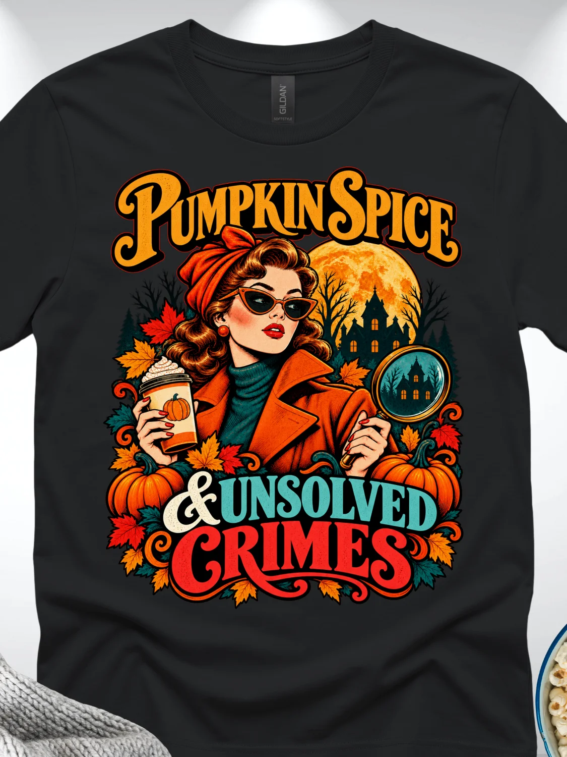 Pumpkin Spice & Unsolved Crimes T-Shirt product image (1)