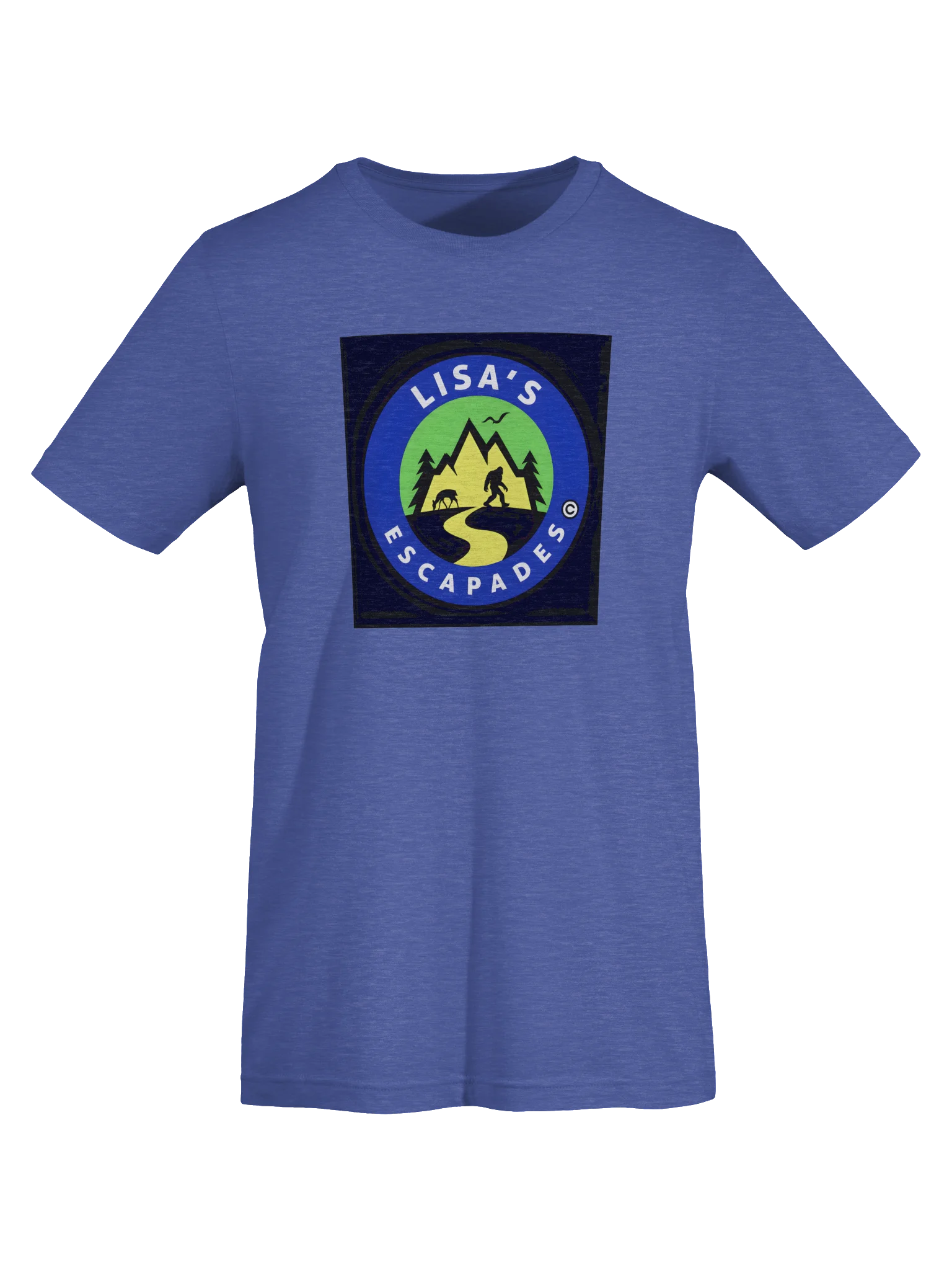Trending Lisa’s Escapades Adventure Dark Blue Logo Tee product image (5)