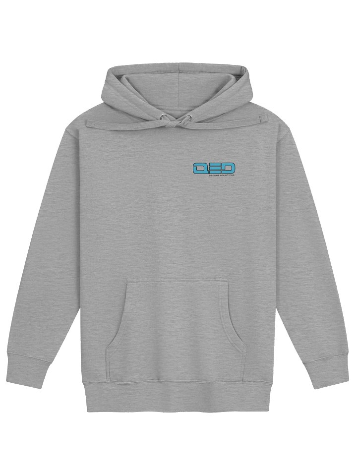 QED Grey Hoodie Small Front Logo w/ Large Shield Logo on Back product image (1)