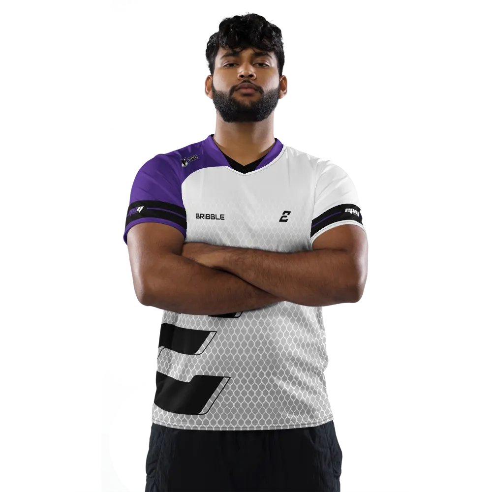 White "Bribble" Elite Pro Jersey - EpiQ Purple product image (2)