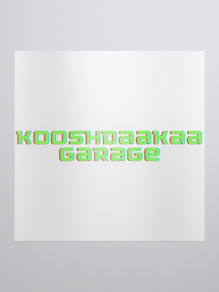Kooshdaakaa Garage Kiss Cut Sticker product image (1)