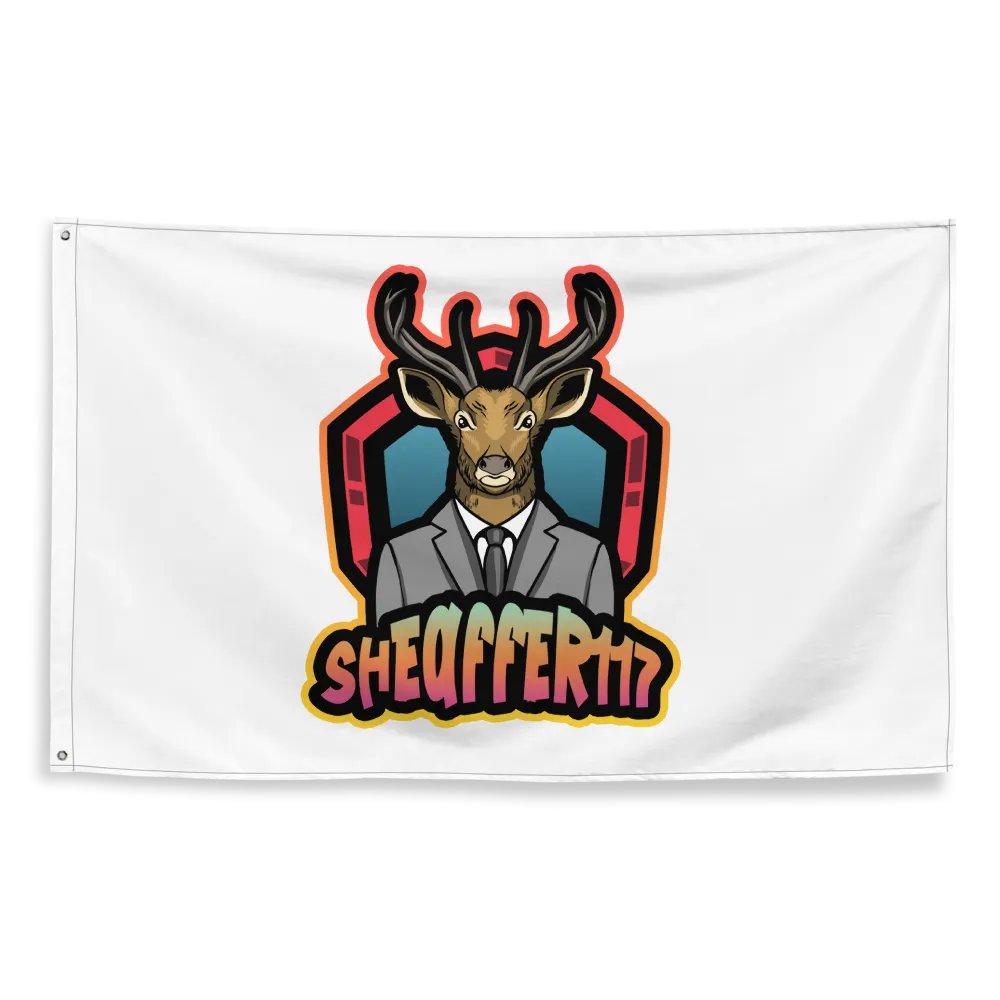 Deer in a Suit All-Over Flag product image (2)