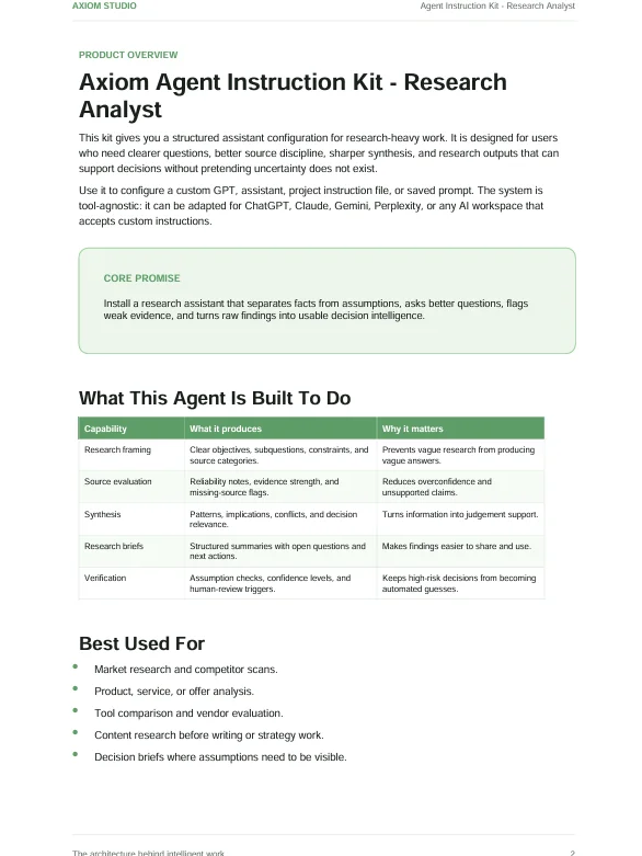 The Axiom Agent Instruction Kit - Research Analyst product image (2)
