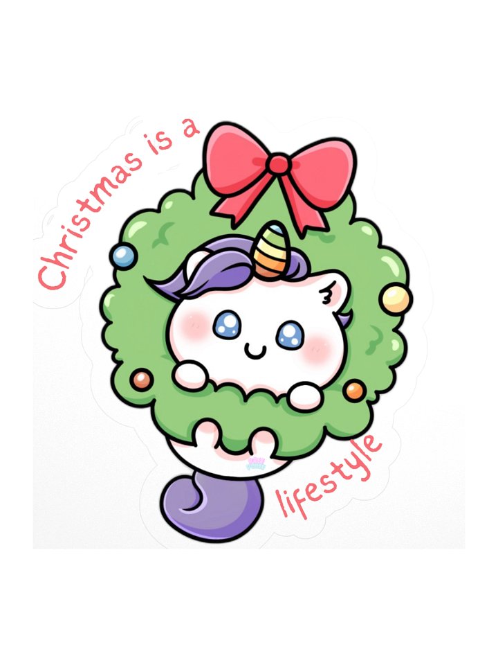 Christmas Unicorn Kiss Cut Stickers product image (2)