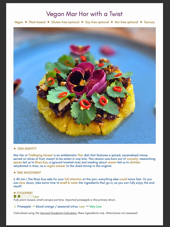 Single recipe, Vegan Mar Hor with a Twist (digital download) product image (2)