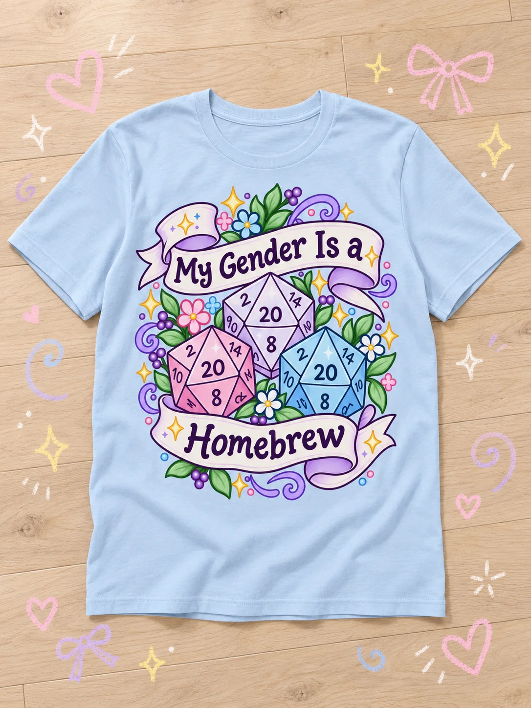 My Gender Is A Homebrew Tee | Queer TTRPG Graphic Tee product image (1)