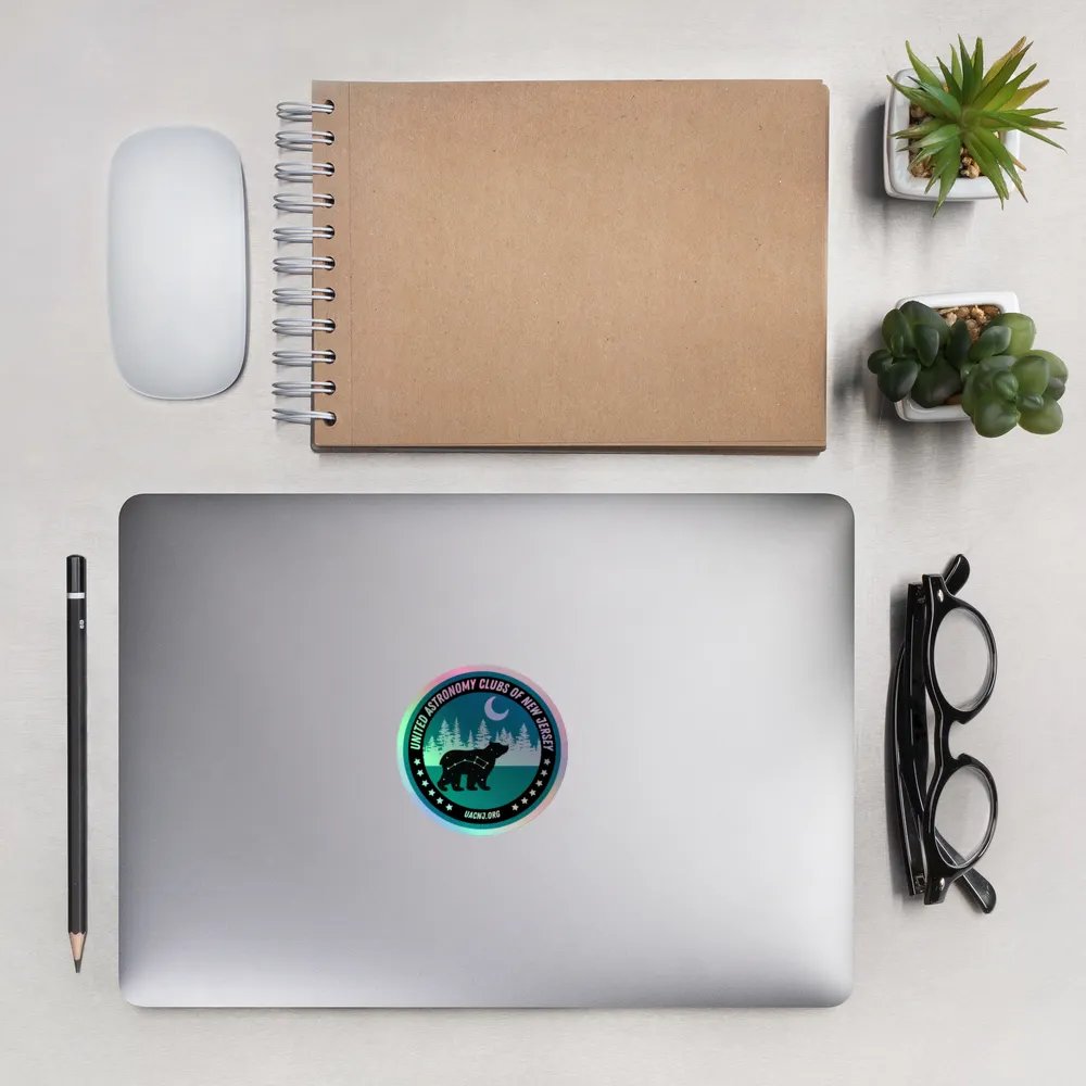 Shiny Round Sticker - Bear and Moon product image (13)