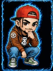 Animated Chibi PROFIT STOPIT Blue Aura Wallpaper product image (1)