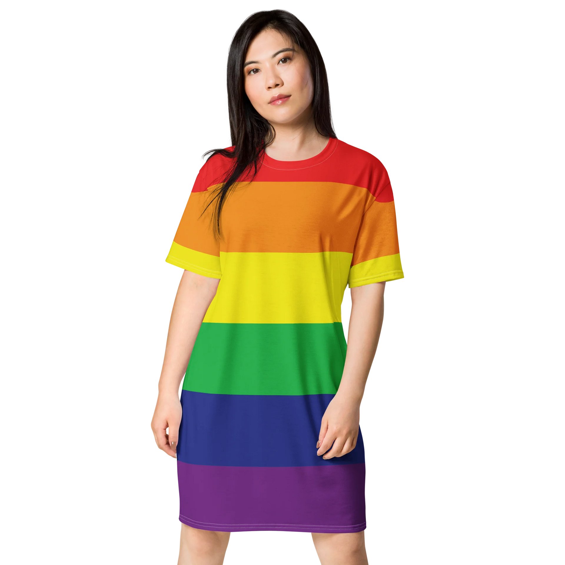 Rainbow Pride Flag T-shirt Dress product image (1)