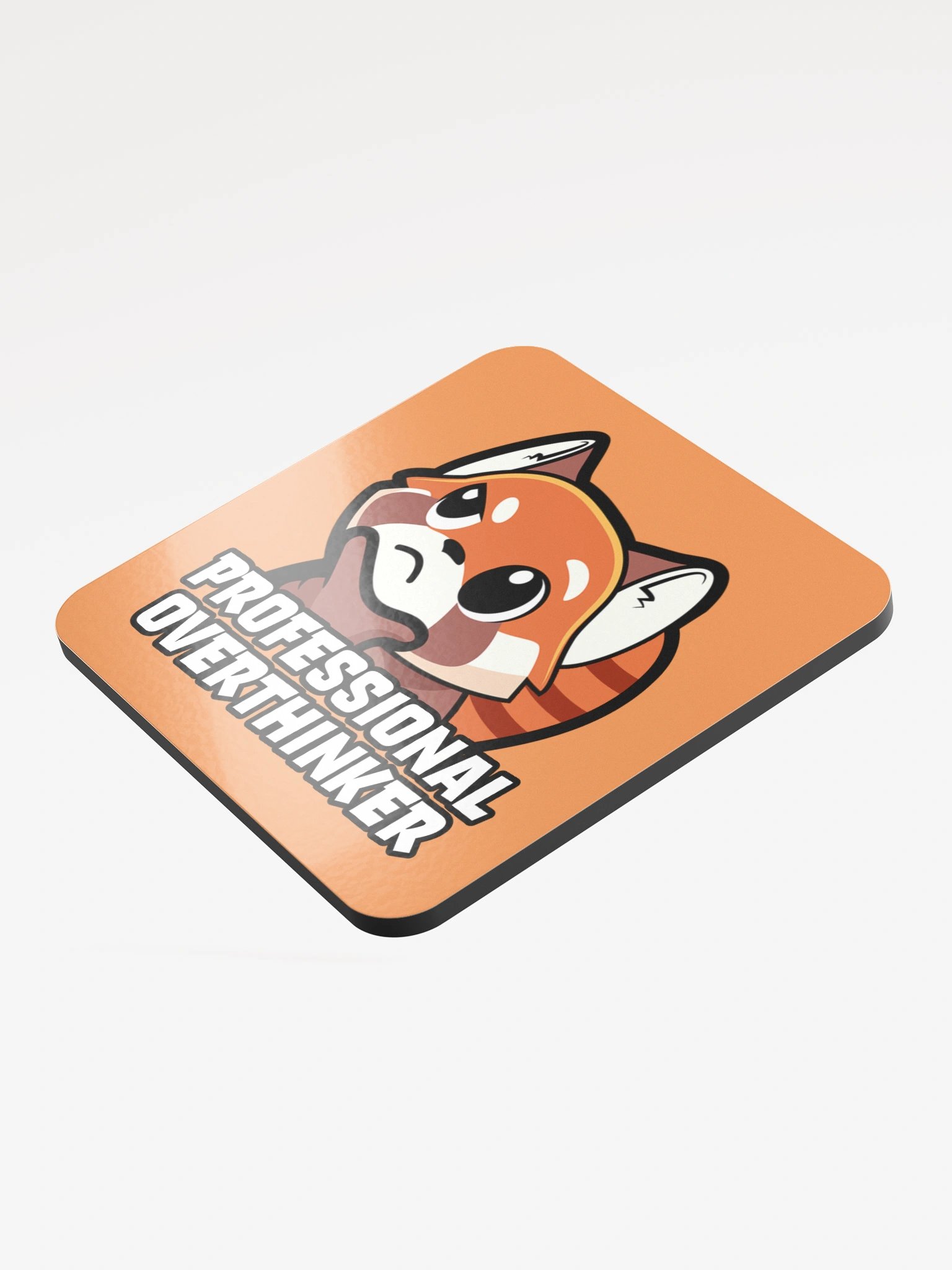 Professional Overthinker - Glossed Cork Coaster product image (3)