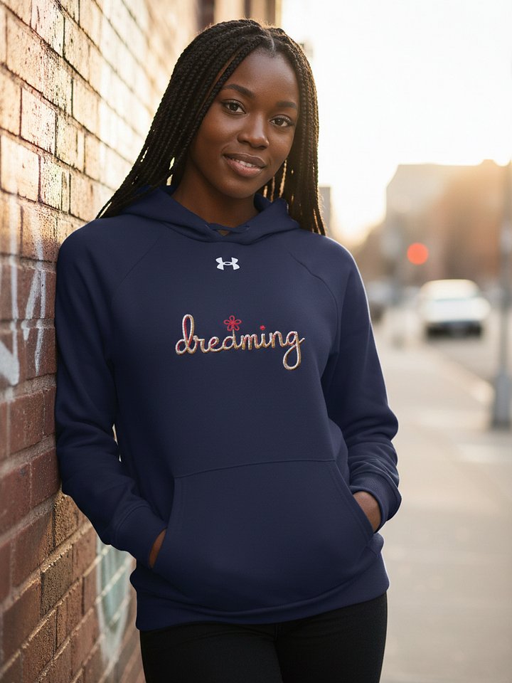 Dreaming Floral Cursive Hoodie product image (1)