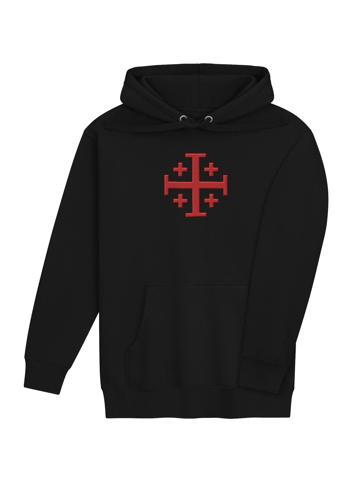 Crusader Cross Hoodie, Jerusalem Cross Embroidered Hoodie, Christian Gifts for Men, Knights Templar product image (41)